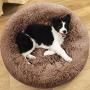 Donut Dog Beds for Small Medium Dogs Cats, Yonet Calming Dog Beds Round Pet Cat Bed Faux Fur Anti-Anxiety Machine Washable Warming Fluffy Orthopedic Puppy Beds with Muti-Color 23inch