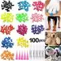 JOYJULY 100pcs Dog Nail Caps Soft Claw Covers Nail Caps for Pet Dog Pup Puppy Paws Home Kit, 5 Random, with Glue, Tips and Instruction JOYJULY 100pcs Dog Nail Caps Soft Claw Covers Nail Caps for Pet Dog Pup Puppy Paws Home Kit, 5 Random, with Glue, Tips and Instruction