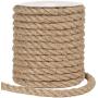 Tenn Well 12mm Jute Rope, 33 Feet 3Ply Twisted Thick and Heavy Duty Twine Rope for Cat Scratching Post, Crafting, Gardening, Home Decoration