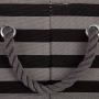 Bone Dry Pet Storage Collection Striped Paw Patch Bin, Large Rectangle, Black