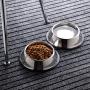 INONE Stainless Steel Dog Bowl with Rubber Base for Food and Water, Pet Food Container, Perfect Choice for Small/Medium/Large Dogs or Cats