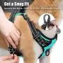 PoyPet No Pull Dog Harness, Reflective Vest Harness with 2 Leash Attachments and Easy Control Handle for Small Medium Large Dog