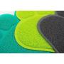 JOYJULY PVC Pet Dog Cat Puppy Kitten Dish Bowl Food Water Placemat Mat Paw Shape