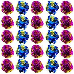 25 Packs Mylar Crinkle Balls Cat Toys