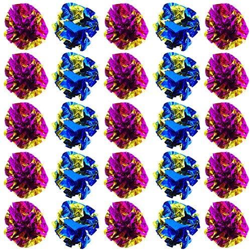 25 Packs Mylar Crinkle Balls Cat Toys