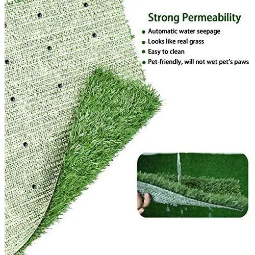 LOOBANI 35in x 23in Extra Large Grass Porch Potty Tray, 2Packs