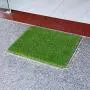 RoundLove Artificial Grass Turf, 4 Tone Synthetic Grass Patch Mat w/Drainage Holes, Lush & Hard Pet Turf Astroturf Rug, Fake Turf for Indoor & Outdoor Decor 24X20in