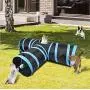 Creaker 3 Way Cat Tunnel, Collapsible Pet Toy Tunnel Ball Cat, Puppy, Kitty, Kitten, Rabbit