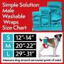 Simple Solution Washable Male Dog Diapers | Absorbent Male Wraps with Leak Proof Fit | Excitable Urination, Incontinence, or Male Marking | 1 Reusable Dog Diaper Per Pack, Whites & Tans, Large (11242)