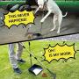 Dog Pooper Scooper with 2 Pack Pet Grooming Gloves, Poop Scooper for Large and Small Dogs with Long Handle, Metal Pet Poop Tray and Rake Set for Dirt, Gravel, Lawns, Grass