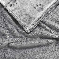 YINXUE 2 Pack Soft Pet Flannel Blanket with Cute 3D Paw Design, 30'' x 40'' Warm Dog Cat Sleep Mat Bed Cover