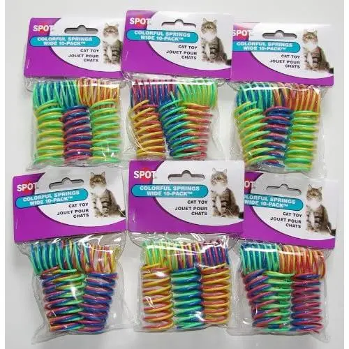 6-Pack Ethical Pet Colorful Springs Cat Toys 10 Toys per Pack 6-Pack Ethical Pet Colorful Springs Cat Toys 10 Toys per Pack