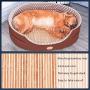 ZXWCYJ Oval Round Shape Dog Beds, Cuddler Bolster Pet Bed, with Non-Slip Bottom Cozy, Removable Cushion, Soft and Comforting, for Cats Or Dogs,Camel,XL