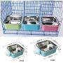 Crate Dog Bowl, Removable Stainless Steel Water Food Feeder Bowls Hanging Pet Cage Bowl Cage Coop Cup for Dogs Cats Puppy Rabbits Bird and Small Pets, 2 Pack