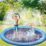 Jutongda Splash Sprinkler Pad for Dogs and Kids,60'' Inflatable Thickened Durable Sprinkler Pool Dog Bath Tub,Pet Summer Outdoor Water Toys,Fun Backyard Fountain Play Mat for Girls Boys