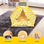 Bonnlo Pet Teepee Dog(Puppy) & Cat Bed - Portable Dog Tents & Pet Houses for Puppy or Cat with Thick Cushion and Blackboard