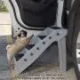 PETMAKER Folding Plastic Nonstick Pet Stairs, Durable Indoor or Outdoor