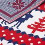 Blueberry Pet Super Soft Cozy Ugly Christmas Reindeer Knitted Throw Blanket, 50” x 60”, Tango Red & Navy Blue