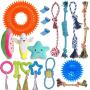 KIPRITII 18 Pack Super Value Puppy Toys, Puppy Teething Chew Toys with Rope Toys, Dog Bite Toys and More Squeaky Toys for Small Dogs