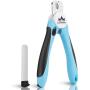 DUMSAMKER Dog & Cat Pets Nail Clippers and Trimmers with Safety Stop and Plug - in Nail File to Prevent Over Cutting Nails - Professional Home Grooming Tool
