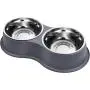 EpetsLove Dog Bowls Double Stainless Steel Dog Water and Food Bowls with Non-Slip Resin Station, Pet Feeder Bowls for Puppy Medium Dogs Cats EpetsLove Dog Bowls Double Stainless Steel Dog Water and Food Bowls with Non-Slip Resin Station, Pet Feeder Bowls for Puppy Medium Dogs Cats