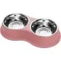 EpetsLove Dog Bowls Double Stainless Steel Dog Water and Food Bowls with Non-Slip Resin Station, Pet Feeder Bowls for Puppy Medium Dogs Cats EpetsLove Dog Bowls Double Stainless Steel Dog Water and Food Bowls with Non-Slip Resin Station, Pet Feeder Bowls for Puppy Medium Dogs Cats