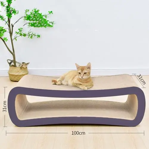 New  Jumbo Cat Scratcher Lounge. 39 x 12.5 x 12.5 inches (lwh) [Superior Cardboard & Construction, Significantly outlasts Cheaper alternatives]