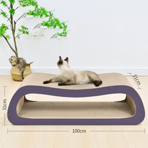 New  Jumbo Cat Scratcher Lounge. 39 x 12.5 x 12.5 inches (lwh) [Superior Cardboard & Construction, Significantly outlasts Cheaper alternatives]